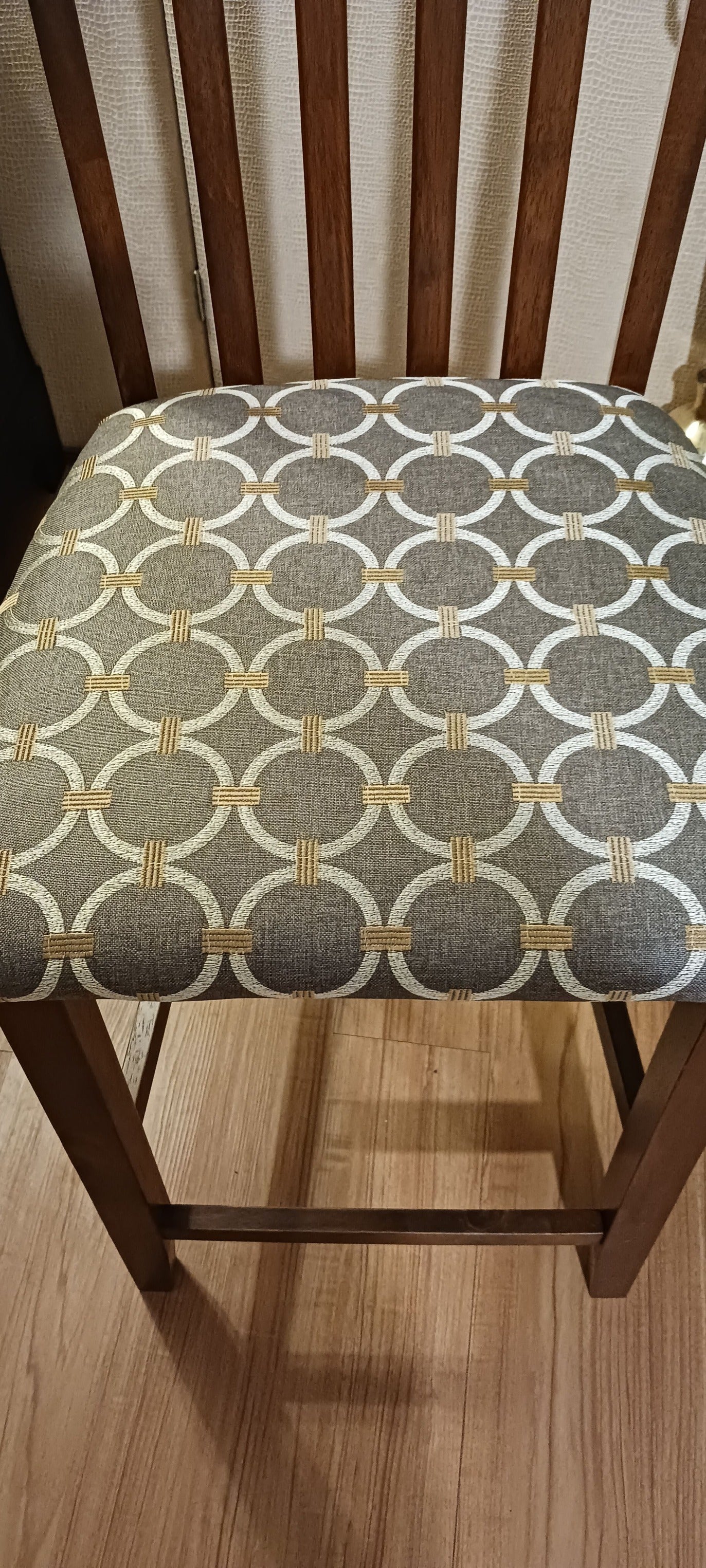 Set of 2 Wood Bar Stools